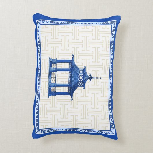 焦燥の枕の青い塔 アクセントクッション (裏面(縦))