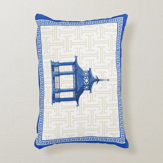 焦燥の枕の青い塔 アクセントクッション (正面(垂直))