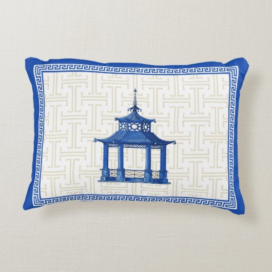 焦燥の枕の青い塔 アクセントクッション (裏面)
