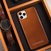 焦素朴火オレンジシンプルボヘミアンモノグラム iPhoneケース