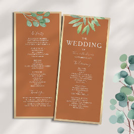 焦素朴火オレンジ結婚式 プログラム