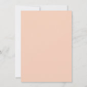 焦素朴火オレンジ花模様ブライダルシャワー 招待状 (裏面)