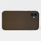 焦茶のレザールックのiPhone 5の箱 Case-Mate iPhoneケース (裏面(横))