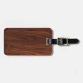 焦茶の木製の一見 ラゲッジタグ (正面横)