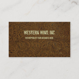 焦茶の用具を使われた革名刺 名刺