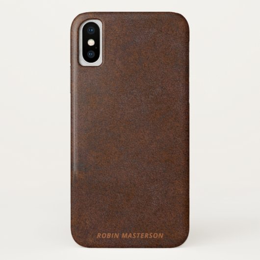 焦茶のPhotorealistic錆ついた金属 Case-Mate iPhoneケース (裏面)