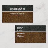 焦茶は、用具を使われた革名刺を黒くします 名刺 (正面/裏面)