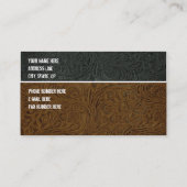 焦茶は、用具を使われた革名刺を黒くします 名刺 (裏面)