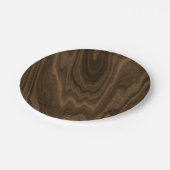 焦茶木質 ペーパープレート (アングル)