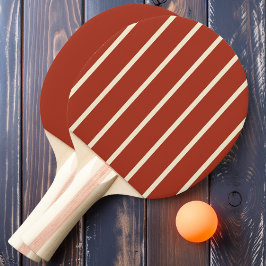 焦茶色のストライプと無地 卓球ラケット
