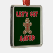 焼いたでおもしろいなクリスマスオーナメントを得よう メタルオーナメント (右)