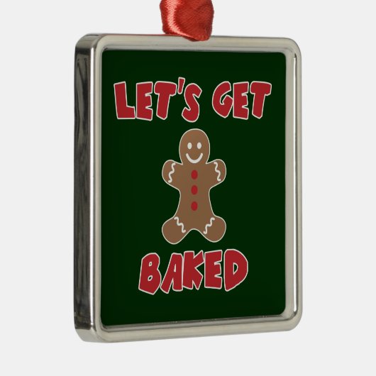 焼いたでおもしろいなクリスマスオーナメントを得よう メタルオーナメント (右)