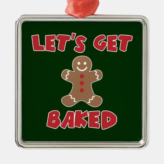 焼いたでおもしろいなクリスマスオーナメントを得よう メタルオーナメント (正面)