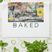 焼いたでおもしろいなポットのしゃれを得よう キッチンタオル (折り畳み)