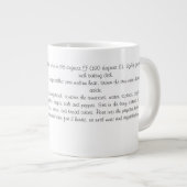 焼いたなビーフ・シチューのマグ ジャンボコーヒーマグカップ (正面右)