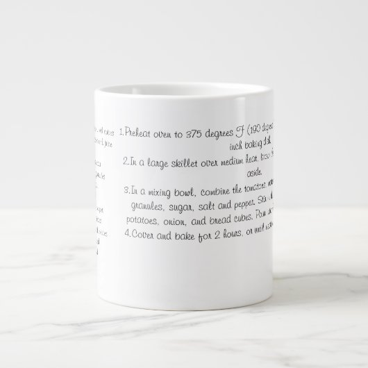 焼いたなビーフ・シチューのマグ ジャンボコーヒーマグカップ (正面)