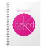 焼いたなレシピの調理師のノート ノートブック (正面)