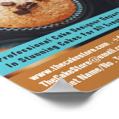 焼いたカップケーキ，カケリー，ケーキストア広告ズ ポスター (角)