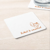 焼いた七面鳥 スクエアペーパーコースター (アングル)