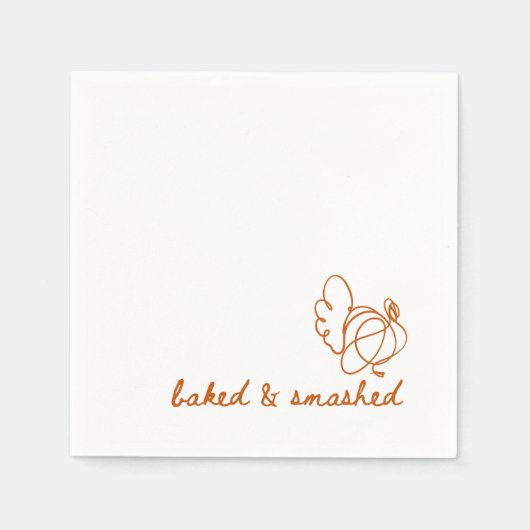 焼いた七面鳥 スタンダードカクテルナプキン (正面)