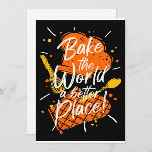 焼いた世界おもしろい引用文|料理好きの贈り物 シーズンカード (正面/裏面)