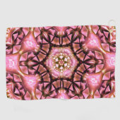 焼いた糸で磨かれたピンクがかったサーモンのロケット ゴルフタオル (横)