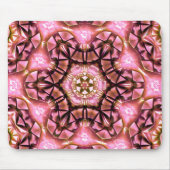 焼いた糸で磨かれたピンクがかったサーモンのロケット マウスパッド (正面)