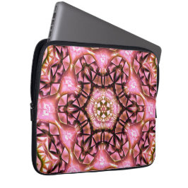 焼いた糸で磨かれたピンクがかったサーモンのロケット ラップトップスリーブ