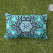 焼いた糸で青威厳のあるくブラシをかけたロケット アウトドアクッション (芝生)