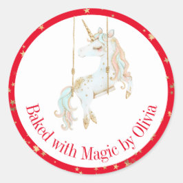 焼いた魔法ホリパーソナライズされたーベーキング ラウンドシール