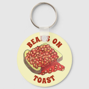 焼いたBeans on Toast UK British Cuisine Food キーホルダー