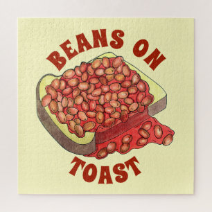 焼いたBeans on Toast UK British Cuisine Food ジグソーパズル
