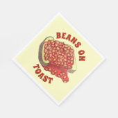 焼いたBeans on Toast UK British Cuisine Food スタンダードランチョンナプキン (角)