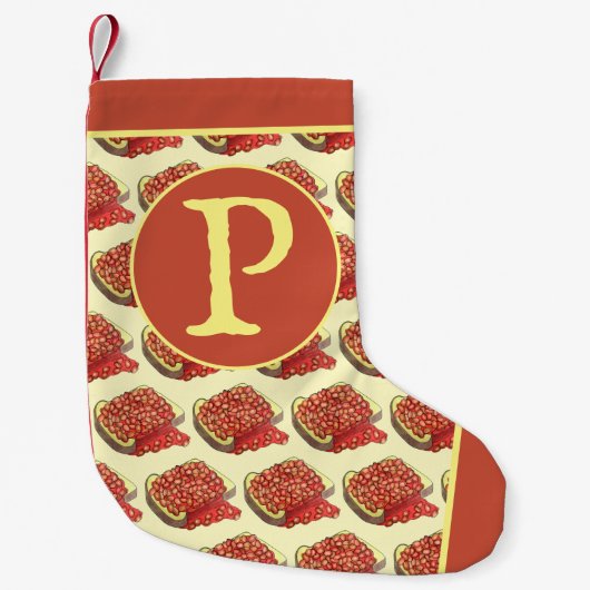 焼いたBeans on Toast UK British Cuisine Food スモールクリスマスストッキング (正面)