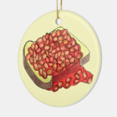 焼いたBeans on Toast UK British Cuisine Food セラミックオーナメント (左)