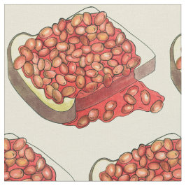 焼いたBeans on Toast UK British Cuisine Food ファブリック