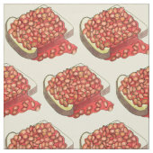 焼いたBeans on Toast UK British Cuisine Food ファブリック (見本)