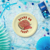 焼いたBeans on Toast UK British Cuisine Food ペーパープレート (パーティー)