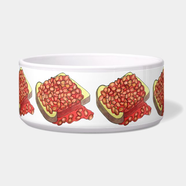 焼いたBeans on Toast UK British Cuisine Food ボウル (正面)