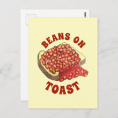 焼いたBeans on Toast UK British Cuisine Food ポストカード (正面/裏面)