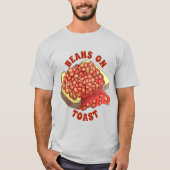 焼いたBeans on Toast UK British Cuisine Food Tシャツ (正面)