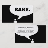 焼いて下さい。 スピーチの泡 名刺 (正面/裏面)