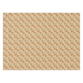 焼かれたシエナとハニー金ゴールドミニマリストフローラ テーブルクロス (正面(横))