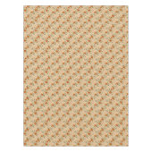 焼かれたシエナとハニー金ゴールドミニマリストフローラ テーブルクロス (正面)