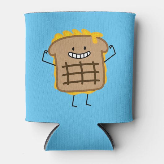 焼かれたチーズサンドイッチチェダーはパンを焼きました 缶クーラー (正面)