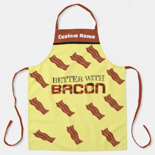 焼きおもしろいエプロンと豚肉BBQベーコンとの相性 エプロン