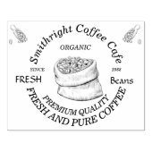 焼きたてのコーヒーサック ラバースタンプ (インプリント)