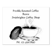 焼きたてのコーヒー豆 ラバースタンプ (インプリント)