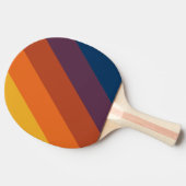 焼きはっきりした土ストライプの 卓球ラケット (横)