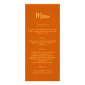 焼きオレンジの誕生日プログラムディナーカード ラックカード (裏面)